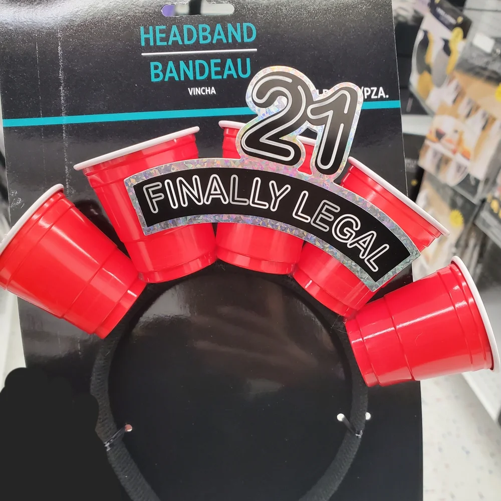 Finallly 21 Shot Glass Headband 10.25